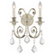 Crystorama Lighting Crystorama Lighting Regis Olde Silver Sconce 5112-OS-CL-SAQ