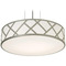 AFX Lighting Afx Lighting Haven Satin Nickel Pendant Light with Drum Shade HVNP21MBSN