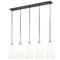Z-Lite Z-Lite Farrell Matte Black Multi-Light Pendant with Conical Shade 3043P7-5L-MB