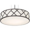 AFX Lighting Afx Lighting Haven Black Pendant Light with Drum Shade HVNP21MBBK