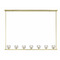 Crystorama Lighting Aragon 7-Light Linear Chandelier in Soft Brass by Crystorama Lighting ARA-10267-SB
