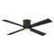 Minka Aire Falco Flush 54-Inch LED Fan in Coal Black & Soft Brass by Minka Aire F797L-CL/SBR