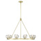 Crystorama Lighting Aragon 10-Light Chandelier in Soft Brass by Crystorama Lighting ARA-10265-SB