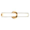 Matteo Lighting Satchie Aged Gold Brass LED Vertical Bathroom Light by Matteo Lighting S03518AG