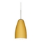 Besa Lighting Modern Pendant Light Beige / Cream Glass Satin Nickel by Besa Lighting 1JT-1511VM-SN