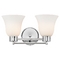 Design Classics Lighting Modern Bathroom Light with White Glass in Chrome Finish 702-26 GL9222-WH