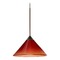 Besa Lighting Besa Lighting Kona Bronze LED Mini-Pendant Light with Conical Shade 1XT-117681-LED-BR
