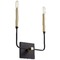 Quorum Lighting Lacy Noir & Aged Brass Sconce by Quorum Lighting 531-2-6980