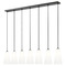 Z-Lite Z-Lite Farrell Matte Black Multi-Light Pendant with Conical Shade 3043P7-7L-MB