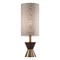 Adesso Home Lighting Adesso Home Carmen Antique Brass and Walnut Rubberwood Table Lamp with Cylindrical Shade 4268-21