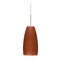 Besa Lighting Modern Pendant Light Brown Glass Satin Nickel by Besa Lighting 1JT-1512CH-SN