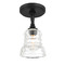 Crystorama Lighting Gregory Single-Light Semi-Flush Mount in Black by Crystorama Lighting GRG-1040-MK_CEILING
