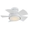Modern Forms by WAC Lighting Vox 26-Inch LED Smart Outdoor Hugger Fan in Matte White by Modern Forms FH-W1802-26L-27-MW