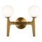 Matteo Lighting Scriben Aged Gold Brass LED Bathroom Light by Matteo Lighting W34902AGOP