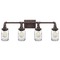 Quoizel Lighting Squire Rustic Black 4-Light Bathroom Light by Quoizel Lighting SQR8604RK