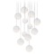 Kuzco Lighting Modern White LED Multi-Light Pendant with Frosted Shade 3000K 4800LM MP10512-WH