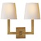 Visual Comfort Signature Collection E.F. Chapman Square Tube Sconce in Antique Brass by Visual Comfort Signature SL2820HABNP