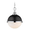 Z-Lite Peyton Matte Black & Chrome Pendant by Z-Lite 619MP-MB-CH