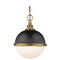 Z-Lite Peyton Matte Black & Factory Bronze Pendant by Z-Lite 619MP-MB-FB