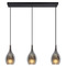 Matteo Lighting Matteo Lighting Jericho Matte Black Multi-Light Pendant with Bowl / Dome Shade C37513MBSM