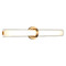 Matteo Lighting Satchie Aged Gold Brass LED Vertical Bathroom Light by Matteo Lighting S03524AG