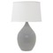 House of Troy Lighting Scatchard Stoneware Gray Gloss Table Lamp by House of Troy Lighting GS302-GG