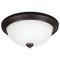 Generation Lighting Geary 12.50-Inch Flush Mount in Bronze by Generation Lighting 77264-710