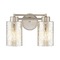 Design Classics Lighting Mercury Glass Bathroom Light Satin Nickel 702-09 GL1039C