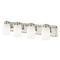 Design Classics Lighting 4-Light Bathroom Light in Satin Nickel with White Glass 1204-09 GL1028D