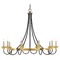 Currey and Company Lighting Hanlon Chandelier in Washed Black/Gold Leaf by Currey & Company 9000-0474