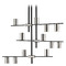 Z-Lite Calumet Matte Black & Polished Nickel Chandelier by Z-Lite 814-12MB-PN