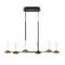 Eurofase Lighting Torcia 6-Light LED Linear Chandelier in Black by Eurofase Lighting 45713-019