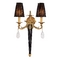 Metropolitan Lighting Sconce Wall Light with Black Shades in French Gold by Metropolitan Lighting N950492
