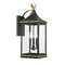 Crystorama Lighting Crystorama Lighting Simpson Matte Black & Textured Gold Outdoor Wall Light SIM-803-MK-TG