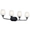 Kichler Lighting Valserrano Black 4-Light Bathroom Light by Kichler Lighting 45130BK