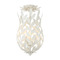 Crystorama Lighting Broche 3-Light Semi Flush in Matte White by Crystorama Lighting 563-MT_CEILING