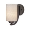 Design Classics Lighting Contemporary Sconce with White Art Glass Cylinder Shade 585-220 GL1020C
