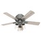 Hunter Fan Company Hartland Matte Silver LED Ceiling Fan by Hunter Fan Company 50653