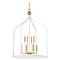 Savoy House Savoy House Lighting Sheffield White with Warm Brass Accents Pendant Light 7-7800-8-142