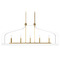 Savoy House Savoy House Lighting Sheffield White with Warm Brass Accents Island Light 1-7804-5-142