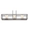 Design Classics Lighting Industrial 3-Light Linear Chandelier with Mercury Glass in Bronze 1697-220 GL1039C