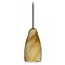 Besa Lighting Besa Lighting Karli Bronze Mini-Pendant Light with Oblong Shade 1XT-7198HN-BR