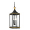 Crystorama Lighting Crystorama Lighting Simpson Matte Black & Textured Gold Outdoor Hanging Light SIM-805-MK-TG