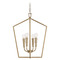 Capital Lighting Holden 4-Light Pendant in Aged Brass by Capital Lighting 545941AD