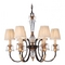 Metropolitan Lighting Crystal Chandelier in Bronze  with Pleated Shades by Metropolitan Lighting N6646-258B