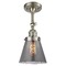 Innovations Lighting Small Cone Brushed Satin Nickel Semi-Flush Mount by Innovations Lighting 201F-SN-G63