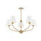 Crystorama Lighting Xavier 5-Light Chandelier in Gold & White by Crystorama Lighting XAV-B9315-VG-WH