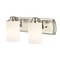 Design Classics Lighting 2-Light Vanity Light in Satin Nickel with White Cylinder Art Glass 1202-09 GL1020C