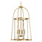 Savoy House Savoy House Lighting Rosedale Warm Brass Pendant Light with Cylindrical Shade 3-2406-4-322