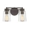 Design Classics Lighting Bronze Bathroom Light 702-220 GL1027-CLR